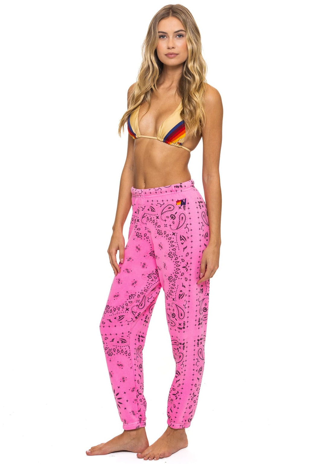 BANDANA SWEATPANTS - NEON PINK