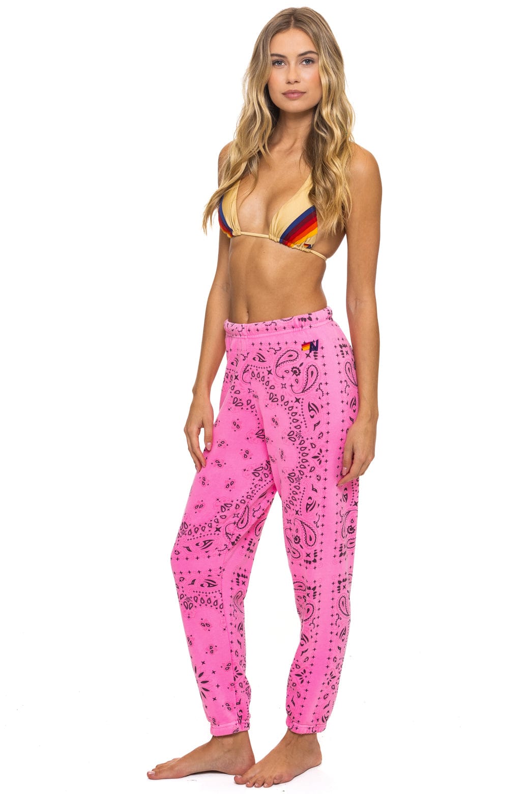 BANDANA SWEATPANTS - NEON PINK
