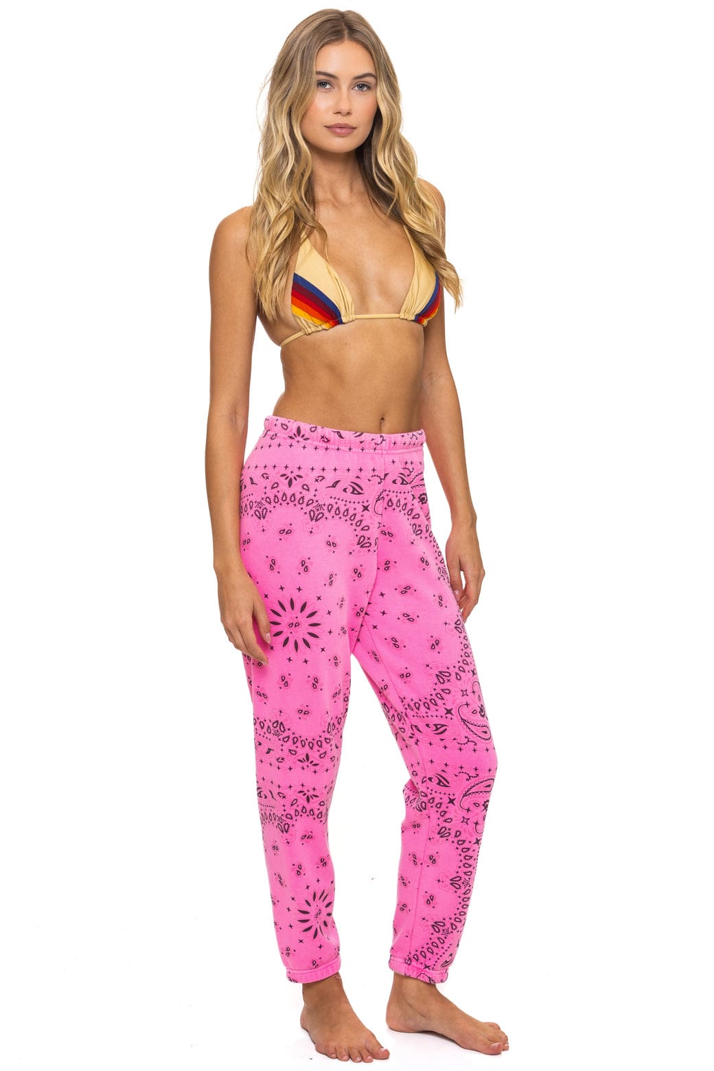 BANDANA SWEATPANTS - NEON PINK