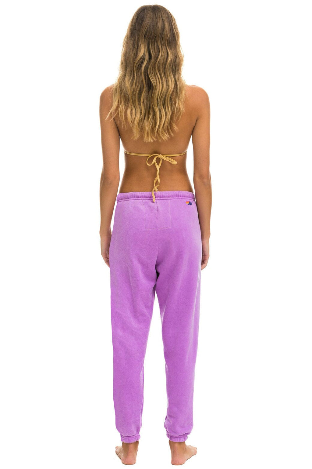 BOLT HEART SWEATPANTS - NEON PURPLE