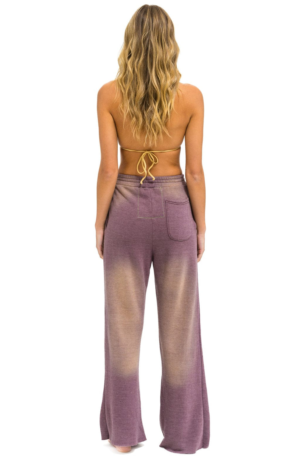 ESSENTIAL WIDE LEG POCKET SWEATPANTS - FADED MOCHA