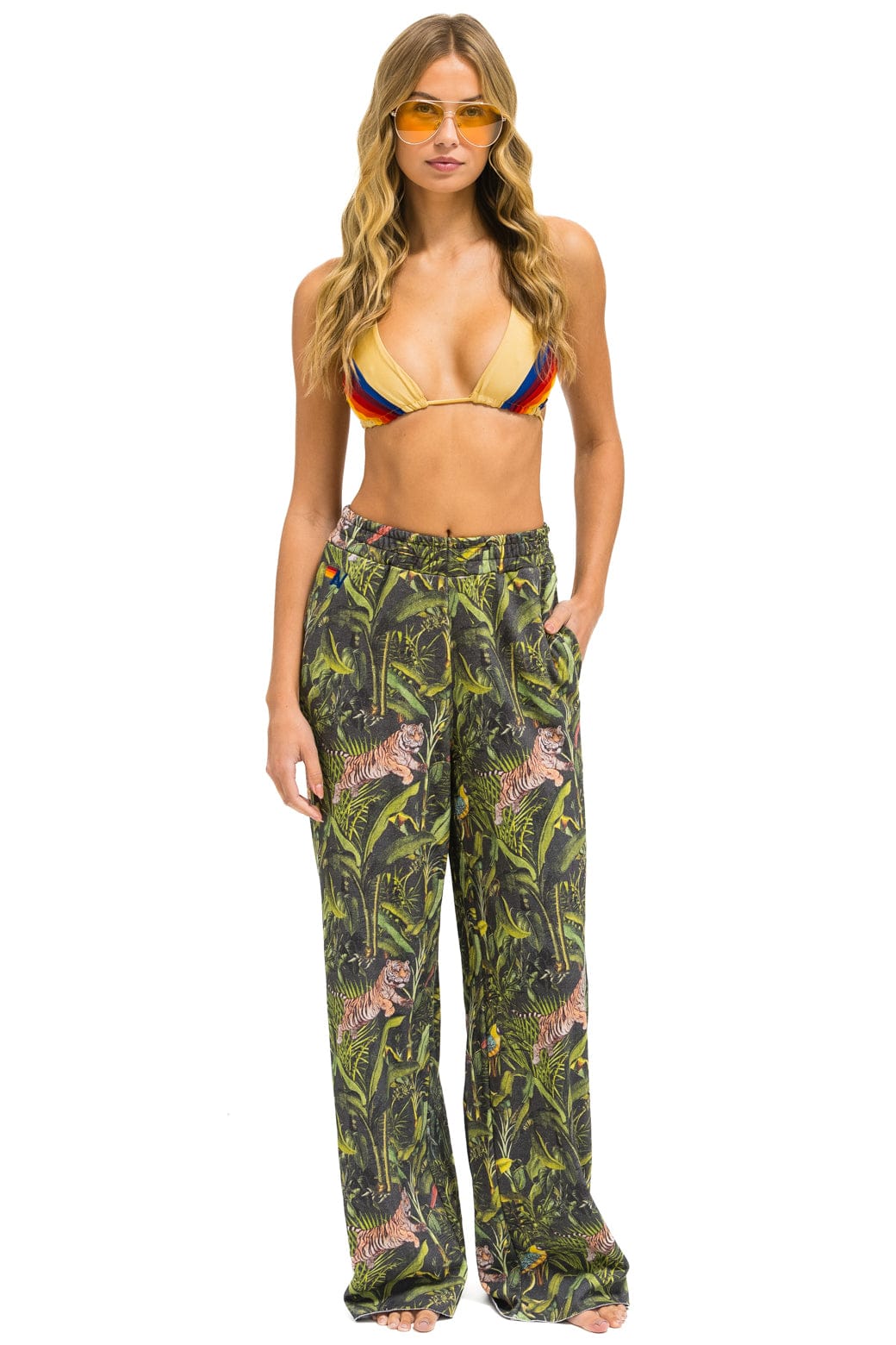 JUNGLE WIDE LEG POCKET SWEATPANTS - VINTAGE CHARCOAL