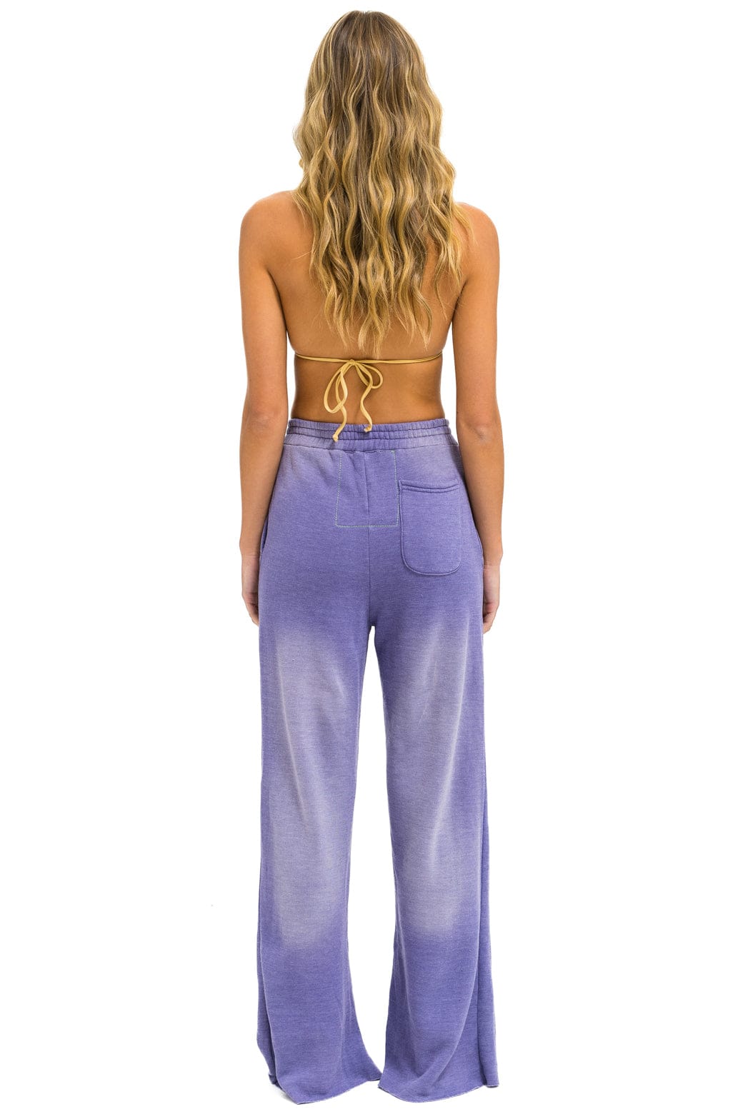PARROT WIDE LEG POCKET SWEATPANTS - FADED GRAPE