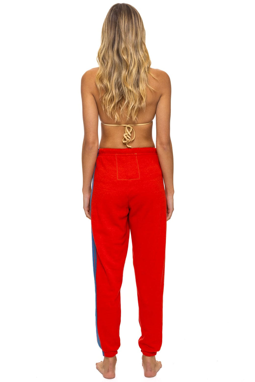 5 STRIPE SWEATPANTS - RED