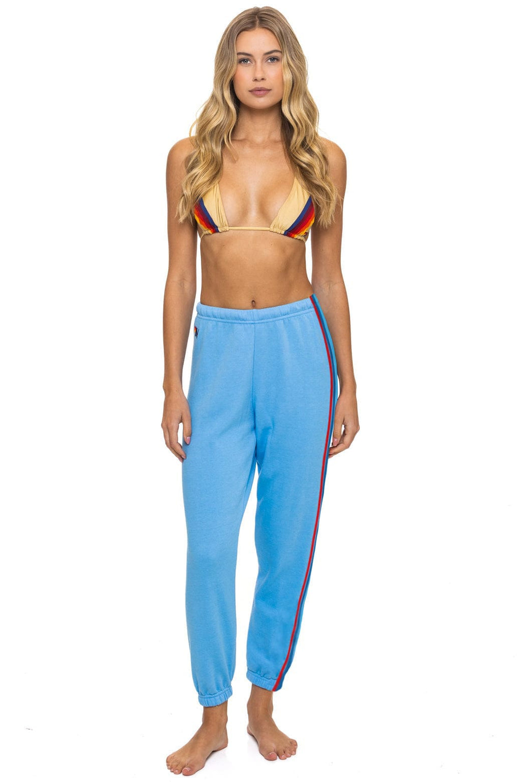 WOMEN'S 5 STRIPE AMERICA SWEATPANTS - SKY // USA