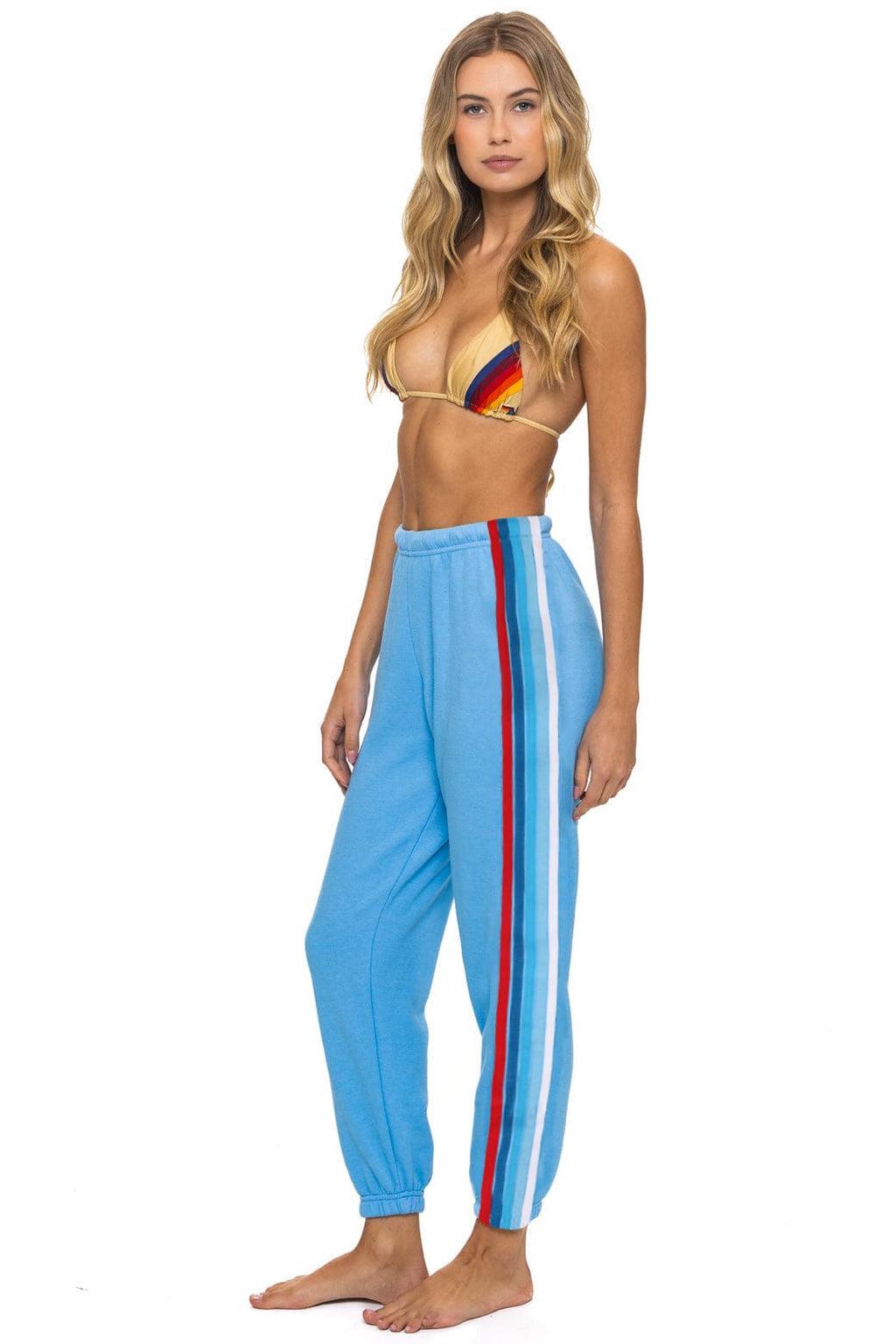 WOMEN'S 5 STRIPE AMERICA SWEATPANTS - SKY // USA
