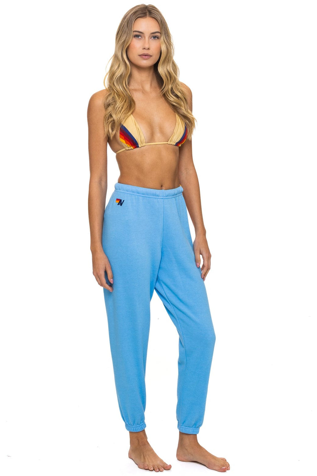 5 STRIPE SWEATPANTS - SKY