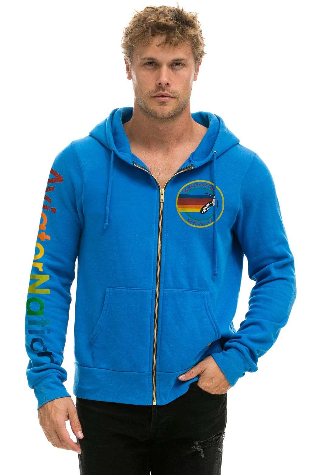 AVIATOR NATION VENICE HOODIE - OCEAN