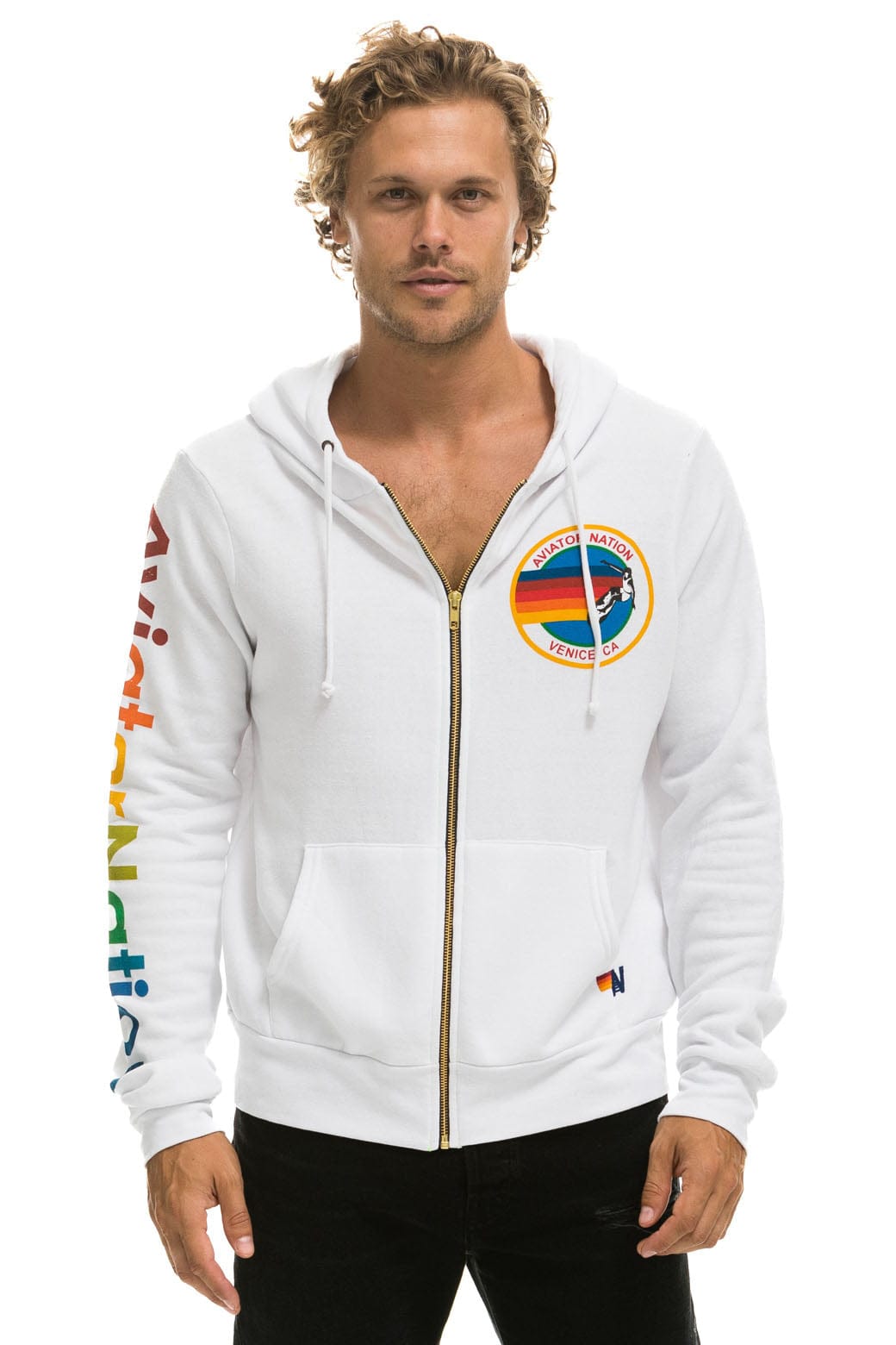 AVIATOR NATION VENICE HOODIE - WHITE