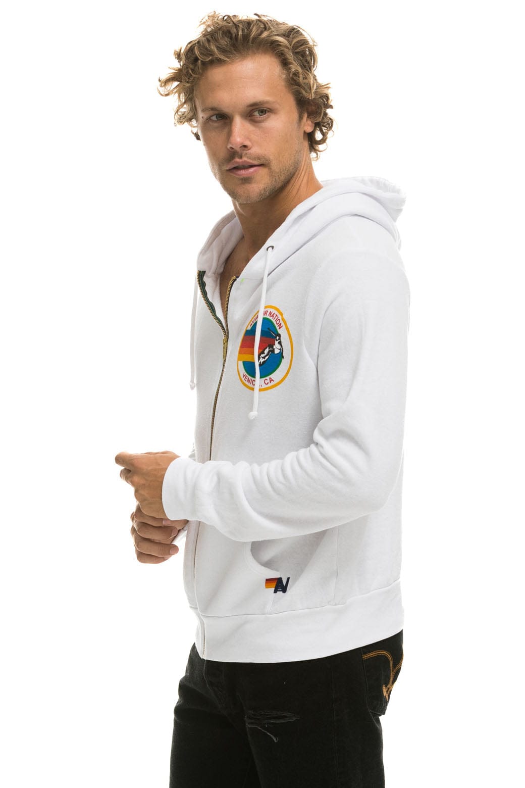 AVIATOR NATION VENICE HOODIE - WHITE