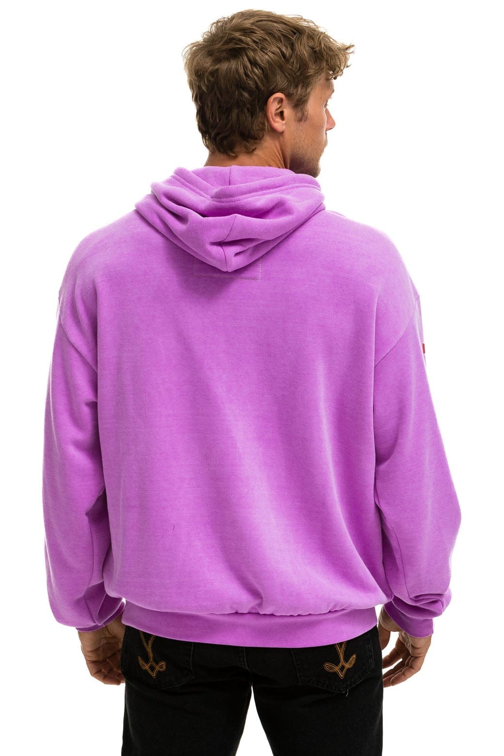 AVIATOR NATION RELAXED VENICE PULLOVER HOODIE - NEON PURPLE