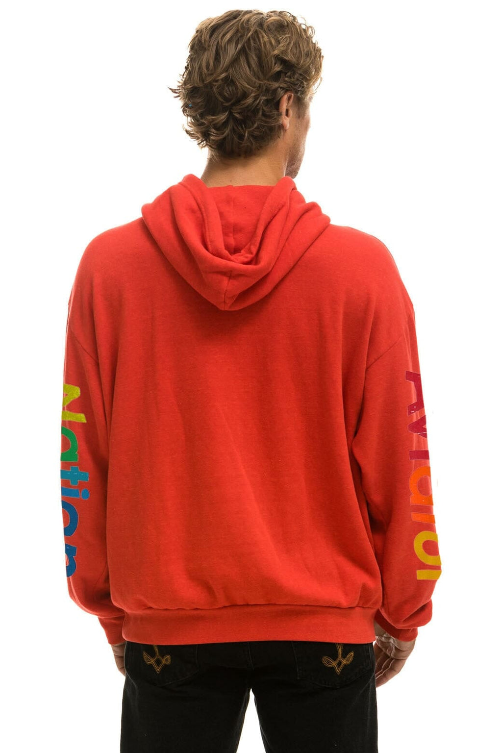 AVIATOR NATION RELAXED VENICE PULLOVER HOODIE - RED