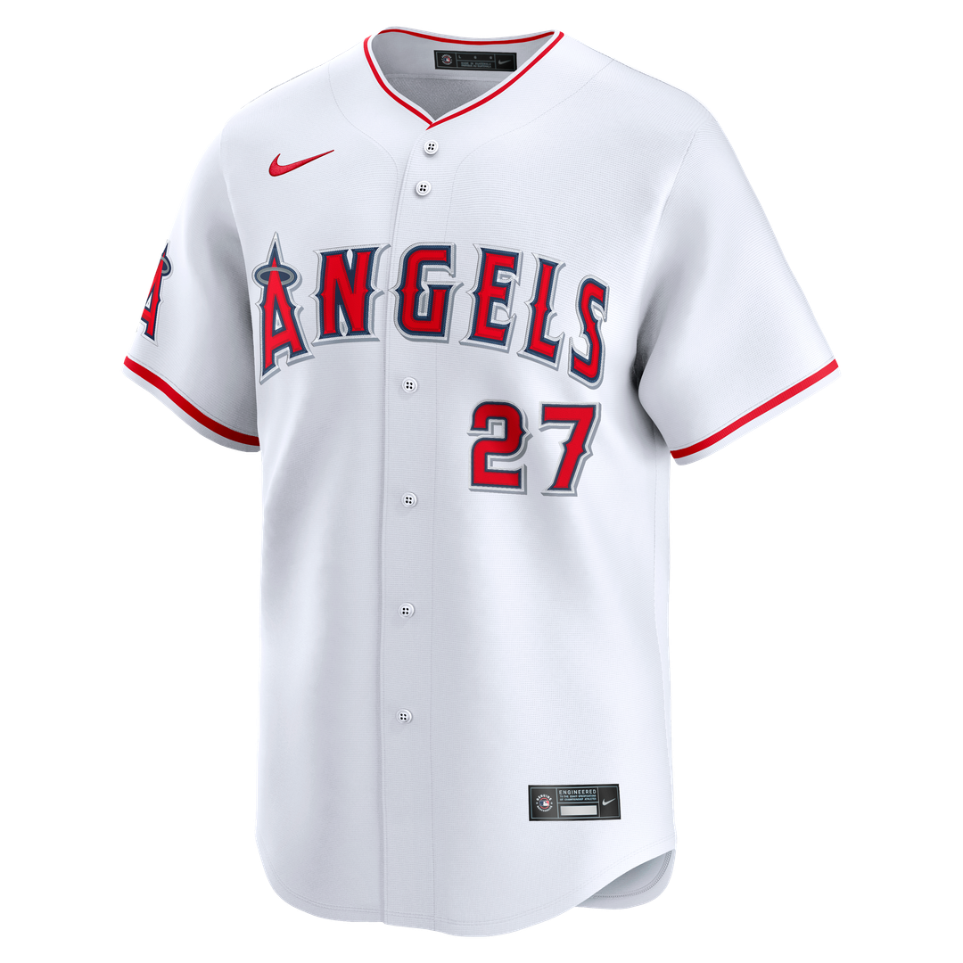 Los Angeles Angels Mike Trout Nike Home Limited Jersey - White