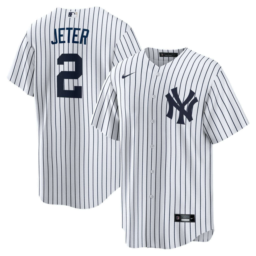 New York Yankees Derek Jeter Nike Home Retired Replica Jersey - White