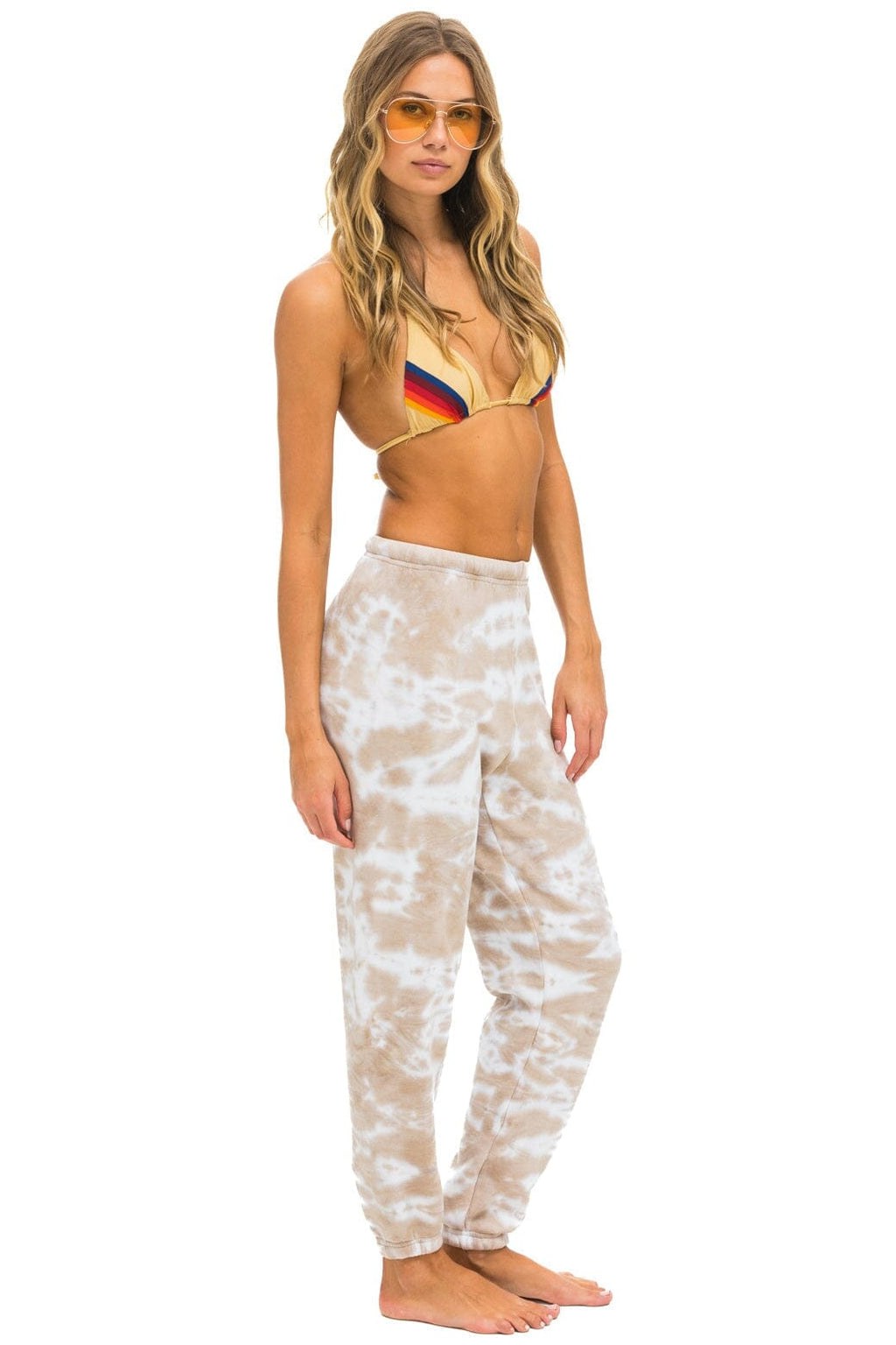 HAND DYED SWEATPANTS - TIE DYE SAND