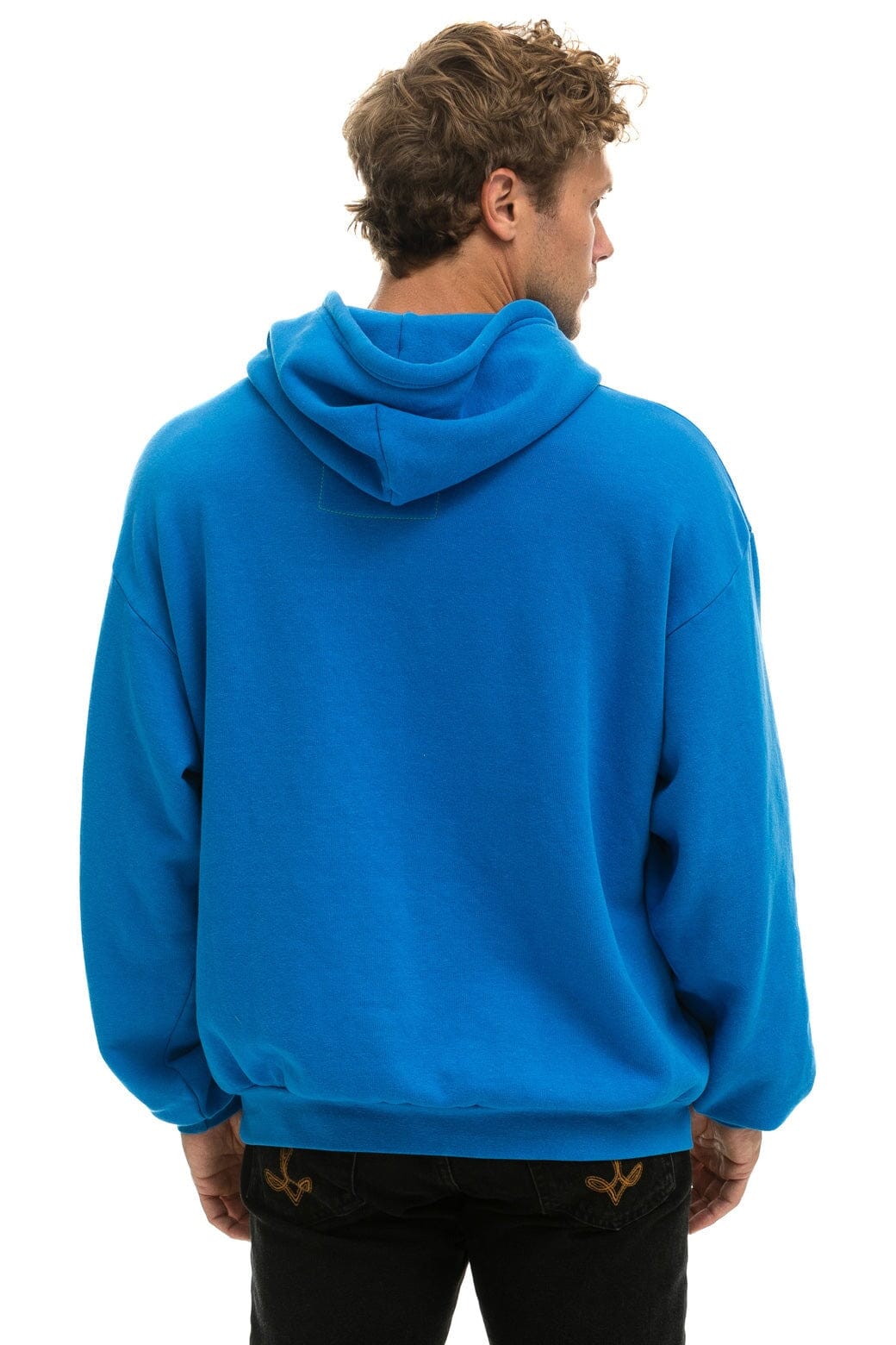 LOGO PULLOVER RELAXED HOODIE - OCEAN