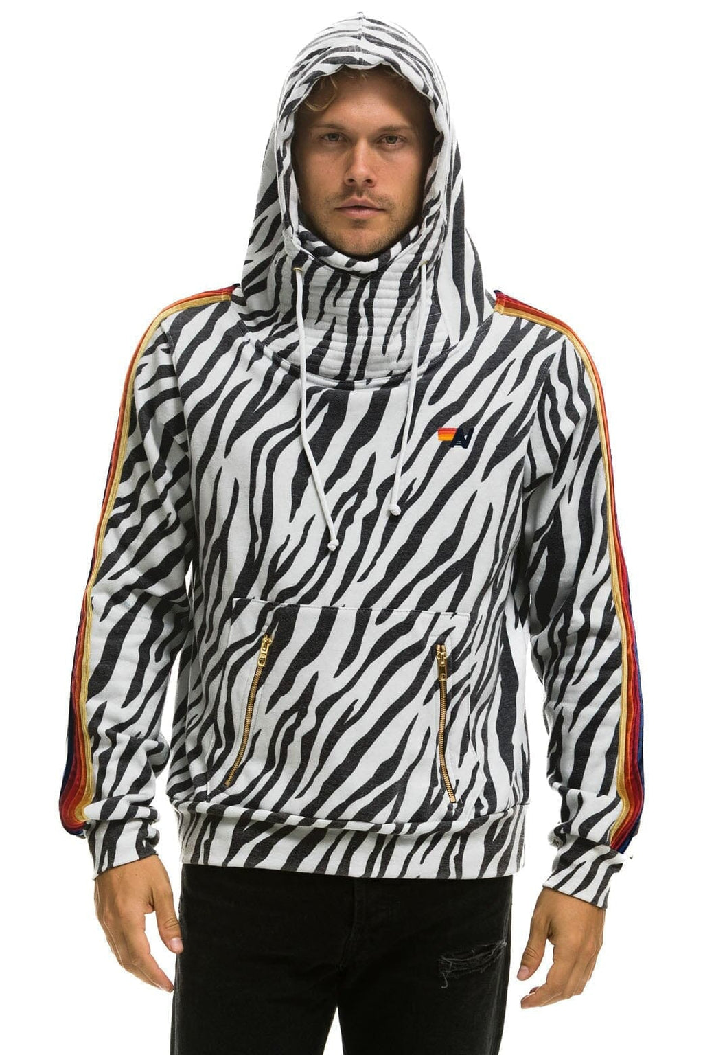 NINJA PULLOVER HOODIE - ZEBRA