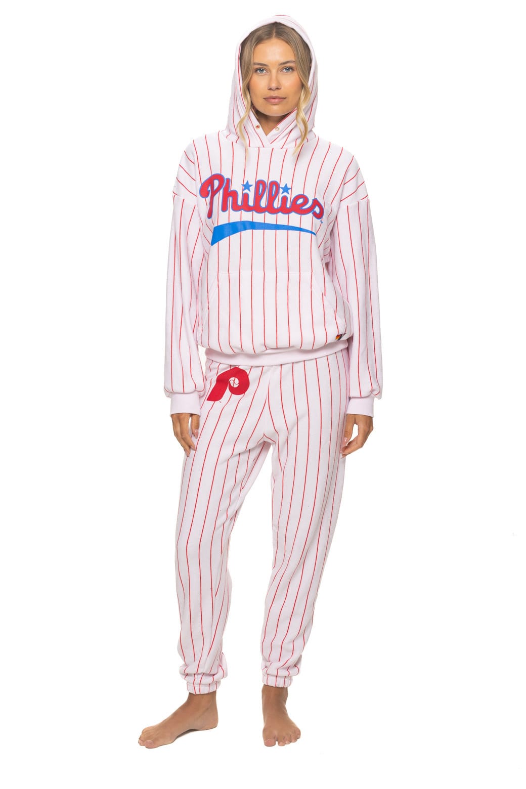 PHILADELPHIA PHILLIES PINSTRIPE 2026 SWEATPANTS - WHITE // RED