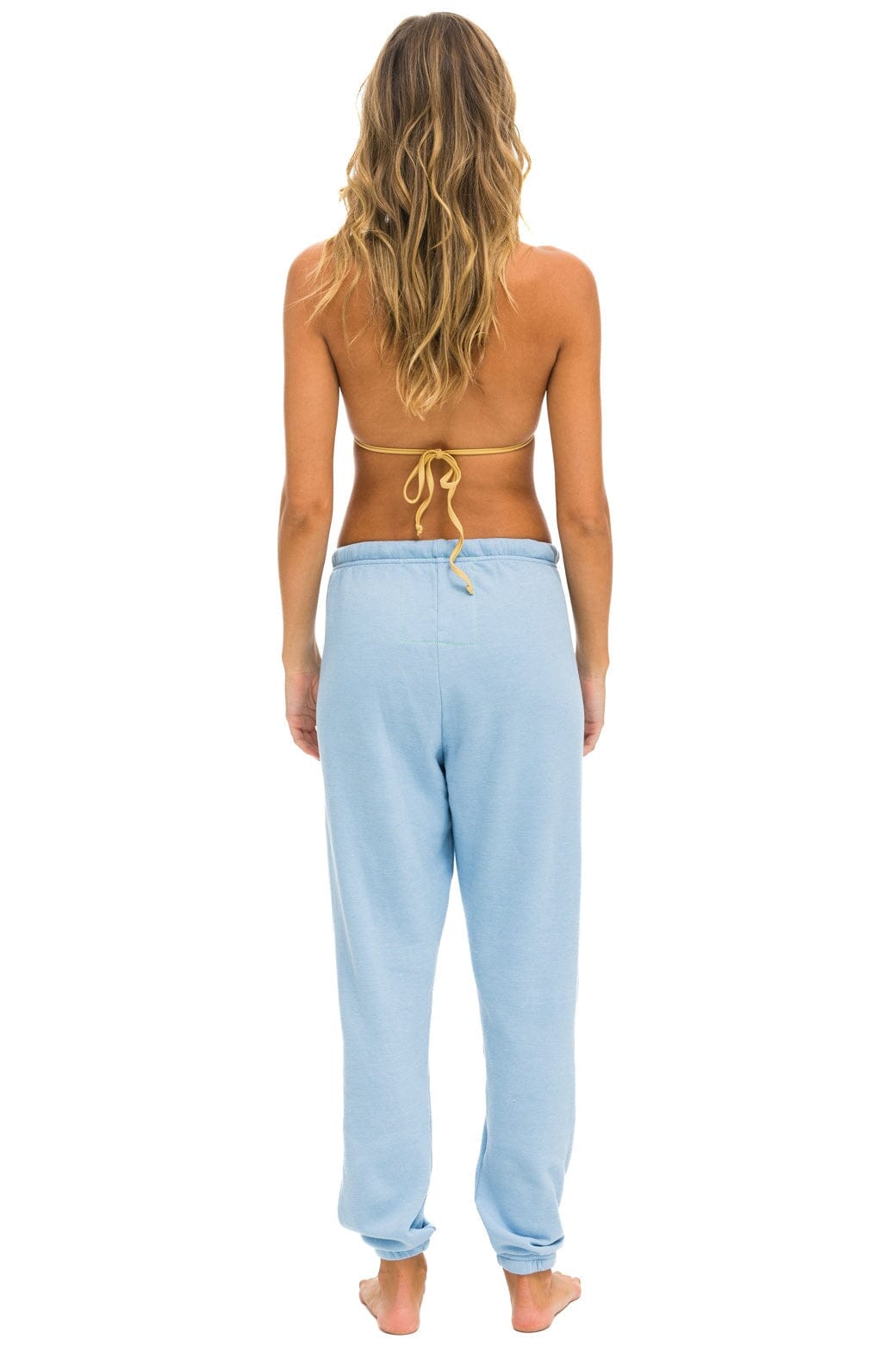 RAINBOW HEART STITCH SWEATPANTS - ICE